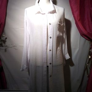 pacific beach XXL swimsuit coverup lounge white